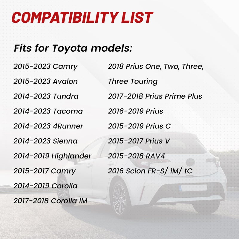 RED WOLF 24 PINS Backup Camera T-Harness for 2014-2019 Toyota 4Runner Tacoma Highlander Sienna Add on Aftermarket Reverse Camera to Factory OEM Stereo Display Navigation - Image 3